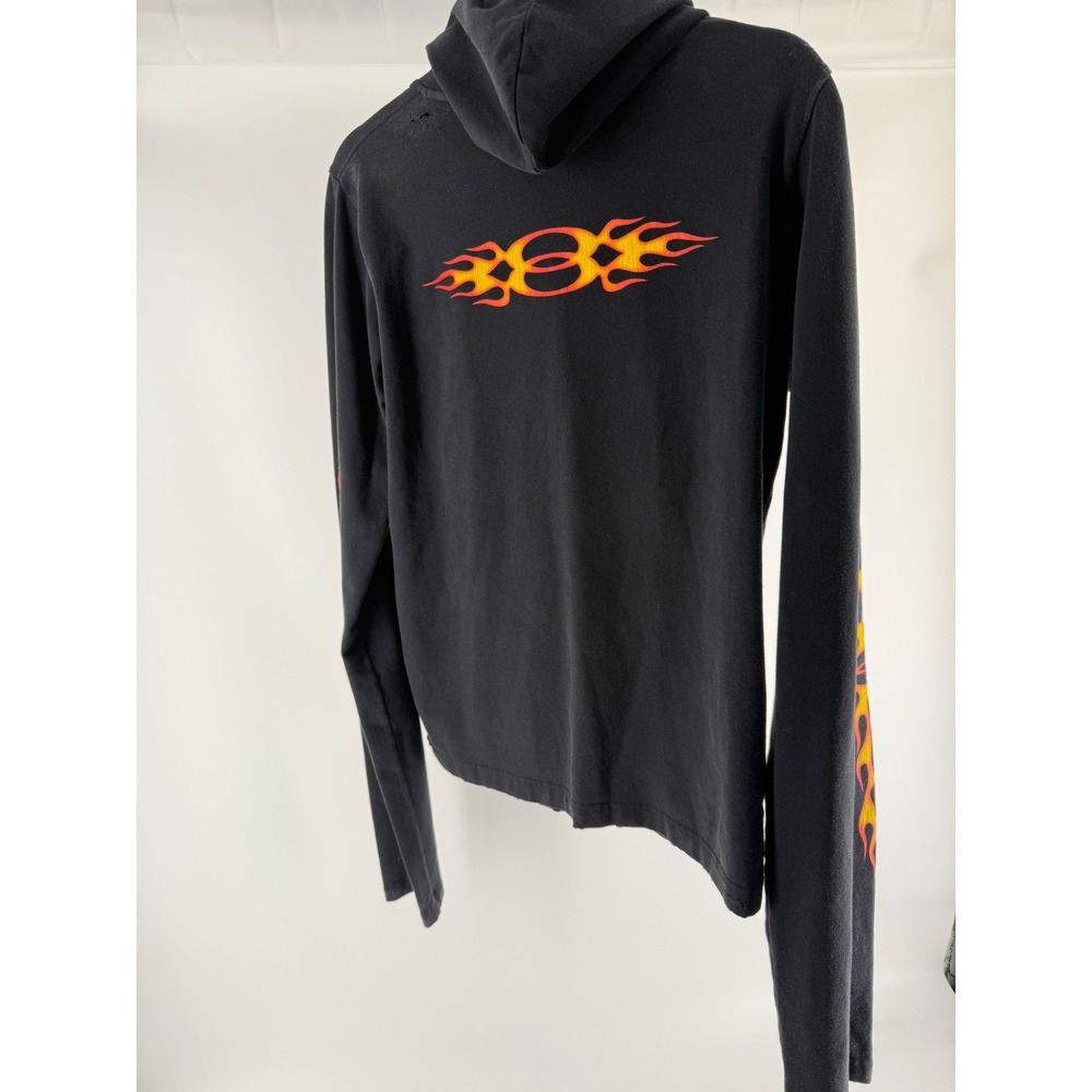 Balenciaga Unity Flame Hoodie Black Long Sleeve Graphic Sweatshirt XXL 794736